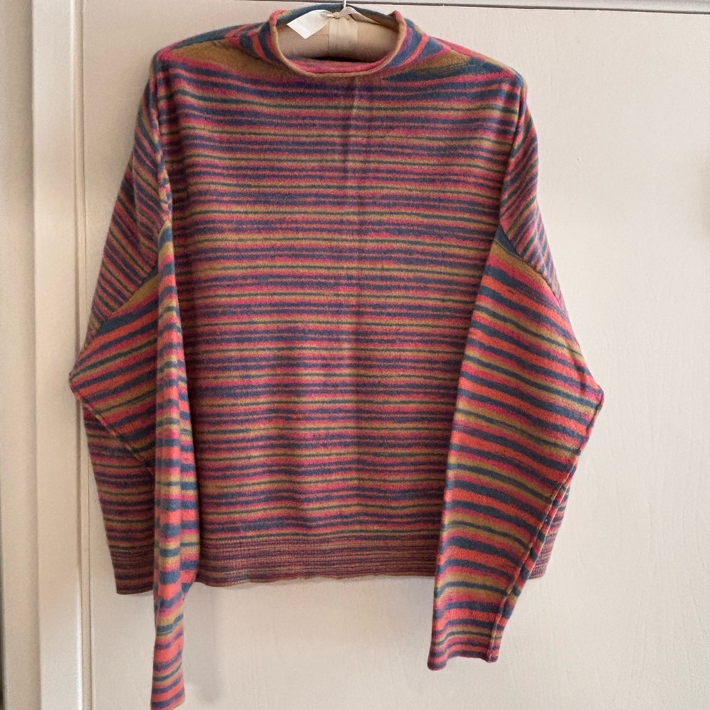 Anthropologie cashmere striped sweater M-L